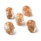 Natural Dolomite Dyed Chips Beads, No Hole/Undrilled, Skull, 30x21.5x22.5mm