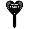 Acrylic Garden Stake, Ground Insert Decor, for Yard, Lawn, Garden Decoration, Heart with Memorial Words, Wing, 258x158mm