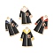 Graduation Season Theme Alloy Enamel Pendants, School Uniform Charm, Golden, Mixed Color, 30x20.5x1mm, Hole: 2mm