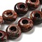 Natural Red Rainbow Jasper Beads Strands, Rondelle, 10~10.5x4~4.5mm, Hole: 1.2mm, about 20pcs/strand, 7.95''(20.2cm)