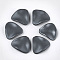 Rubberized Style Acrylic Beads, Wave, Triangle, Slate Gray, 24x26x5.5mm, Hole: 1.5mm