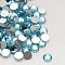 Glass Flat Back Rhinestone, Grade A, Back Plated, Faceted, Half Round, Aquamarine, SS6, 1.9~2mm, 1440pcs/bag