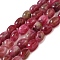 Natural Malaysia Jade Beads Strands, Faceted, Oval, Dyed and Heated, Old Rose, 8.5~11.5x7~8x6.5~8mm, Hole: 1.5mm, about 37~38pcs/strand, 14.76''~15.55''(37.5~39.5cm)