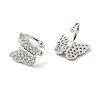 Clear Cubic Zirconia Butterfly Cuff Earrings EJEW-G295-15P-2