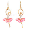 Alloy Rhinestone Dangle Earrings FS-WG8CE25-01-2