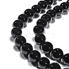 Synthetic Black Stone Beads Strands GSR10mmC044-3