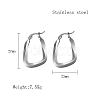 Non-Tarnish 304 Stainless Steel Hoop Earrings for Women QX9021-3-1