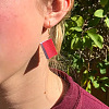Alloy with Paper Book Dangle Earrings FS-WGE52F3-02-2