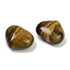 Heart Natural Tiger Eye Palm Stones G-C186-02E-2