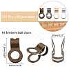 120Pcs 4 Colors Iron Ball Chain Connectors IFIN-AR0001-17-2