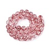 Crackle Transparent Glass Beads Strands GLAA-N063-10mm-14-3