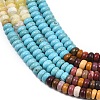 Glass & Synthetic Turquoise & Natural Sodalite & Natural Polychrome Jasper & Jade & Quartz Beads Strands G-Z135-C02-2x4mm-5
