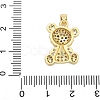 Brass Micro Pave Clear Cubic Zirconia Pendants KK-L234-01G-3