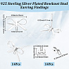 14Pcs Brass Stud Earring Findings KK-BBC0028-66S-2
