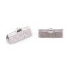 Tarnish Resistant 304 Stainless Steel Ribbon Crimp Ends STAS-P249-27C-P-2
