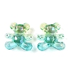 Gradient Color Transparrent Acrylic European Beads OACR-P024-01-03-1