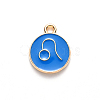 Alloy Enamel Pendants X-ENAM-S124-01A-02G-2