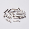 Brass Slide On End Clasp Tubes KK-P031-09P-2