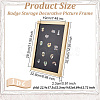 Wood & Plastic Rectangle Photo Frame Stand DJEW-WH0072-13B-03-2