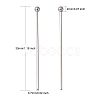 Tarnish Resistant 304 Stainless Steel Ball Head pins STAS-N017-02-30mm-5