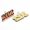 Alloy Enamel Pendants PALLOY-N160-001-03G-RS-2