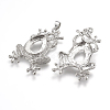 Alloy Pendant Cabochon Open Back Settings X-PALLOY-K099-09P-2