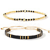 Glass Beaded Stretch Bracelet Sets MD3994-4-1