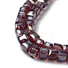 Electroplate Glass Beads Strands EGLA-R030-4x4mm-09-2