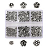 120Pcs 6 Style Tibetan Style Alloy Flower Beads TIBE-YW0001-26-1