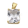 Brass Micro Pave Cubic Zirconia Pendants KK-I360-078G-1