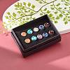 Flat Round with Mixed Gemstone Chip Beads Stud Earrings for Girl Women EJEW-JE04669-9