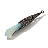 Natural Banded Agate(Dyed & Heated) Pointed Big Pendants G-P560-02R-19-2