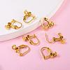 Brass Screw On Clip-on Earring Findings KK-L164-02G-7