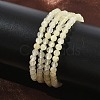 Natural Golden Silk Jade Round Beaded Stretch Bracelets for Women BJEW-F535-01A-1