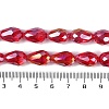 Transparent Electroplate Glass Beads Strands EGLA-N013-T8mm-B12-4