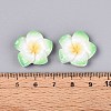 Plumeria Flower Opaque Resin Cabochons CRES-T025-30G-02-4
