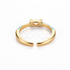 Brass Enamel Cuff Rings RJEW-T016-29-NF-3