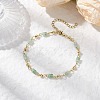 Brass Natural Mixed Stone Link Bracelets for Women BJEW-JB11683-4