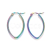 304 Stainless Steel Geometric Hoop Earrings STAS-D171-05D-M-1