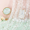 Flower Pattern Milk Fiber Mesh Fabric DIY-WH0888-09A-3