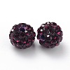 Polymer Clay Rhinestone Beads RB-H284-6MM-204-2