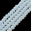 Imitation Jade Solid Color Glass Beads Strands EGLA-A034-J6mm-MD06-1