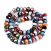 Faceted Handmade Millefiori Glass Beads Strands X-LK-T001-09-2