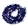 Opaque Solid Color Electroplate Glass Beads Strands EGLA-A039-P6mm-A10-3