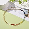 Natural Mixed Gemstone Beaded Necklace with Enamel Heart NJEW-JN04085-2