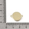 Natural White Shell Brass Flat Round Links Connector Charms KK-C262-03B-02G-3