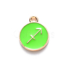 Alloy Enamel Pendants ENAM-S124-01B-06F-2