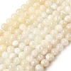 Natural White Moonstone Beads Strands G-F674-08-8mm-01-3