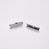 Non-Tarnish 304 Stainless Steel Ribbon Crimp Ends STAS-S112-001G-P-1