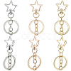 18Pcs 3 Style Alloy Keychain Clasps KEYC-SP0001-49D-6